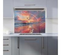 Rainbow Reflection on the Shore Kitchen Splashback Warren Reed - Designer Multi 900mm x 650mm
