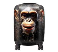 Realistic Monkey Face Splashart Suitcase Warren Reed - Designer Black Cabin
