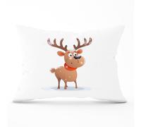 Warren Reed - Designer Reindeer In A Scarf Cushions | Size: 45 cm x 45 cm Warren Reed - Designer Multicolor 45 cm x 45 cm