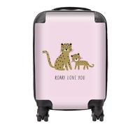 Warren Reed - Designer Roar Love You Suitcase in Pink | Size: Cabin Warren Reed - Designer Pink Cabin