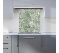 Warren Reed Designer Sage Green Quartz Effect Kitchen Splashback - W600mm x H650mm