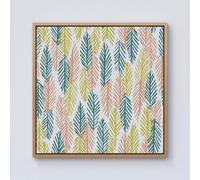 Warren Reed - Designer Scandinavian Style Foliage Framed Canvas in Light Brown | Size: w10 inch x h10 inch Warren Reed - Designer Light Brown w10 inch x h10 inch