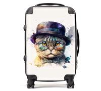 Scottish Fold Cat Splashart Suitcase Warren Reed - Designer Multi Cabin