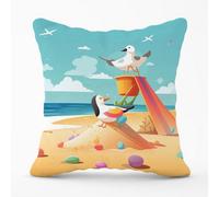 Warren Reed Designer Seagulls On A Beach Holiday Cushions 60Cm X 60Cm