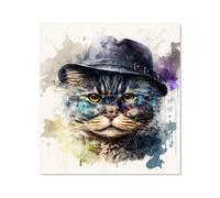 Warren Reed - Designer Selkirk Rex Cat Splashart Kitchen Splashback W900Mm X H650Mm, Multi