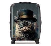 Warren Reed - Designer Selkirk Rex Cat With Glasses Splashart Suitcase Large, Multi