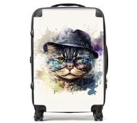 Warren Reed - Designer Selkirk Rex Cat Splashart Suitcase Medium, Multi