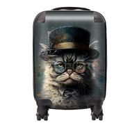 Warren Reed - Designer Selkirk Rex Cat With Glasses Splashart Suitcase Medium, Multi