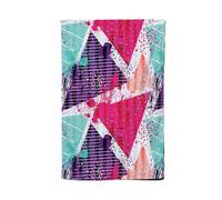 Warren Reed - Designer Shabby Geometric Pattern Tea Towel in Pink Warren Reed - Designer Pink