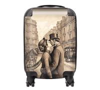 Warren Reed - Designer Sharing A Kiss Suitcase - Lightweight Hard Case, TSA Lock, 4 Spinner Wheels