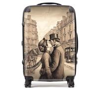 Warren Reed - Designer Sharing A Kiss Suitcase - Lightweight Hard Case, TSA Lock, 4 Spinner Wheels