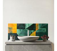 Warren Reed - Designer Shattered Eye Glass Bathroom Splashback Warren Reed - Designer Multicolor