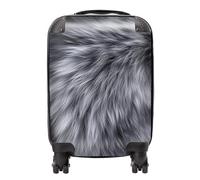 Warren Reed - Designer Silver Fox Fur Print Suitcase - Lightweight Hard Case, TSA Lock, 4 Spinner Wheels