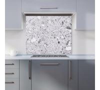 Warren Reed - Designer Silver Grey Quartz Effect Kitchen Splashback W600Mm X H650Mm, Multi