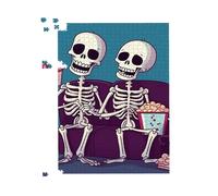Warren Reed - Designer Skeletons At The Cinema Jigsaw Puzzle | Size: 500 Piece Warren Reed - Designer Multicolor 500 Piece