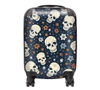 Warren Reed - Designer Skulls and Stars Suitcase - Lightweight Hard Case, TSA Lock, 4 Spinner Wheels
