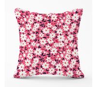 Warren Reed - Designer Small Cute White Flower Pattern Outdoor Cushion in Pink | Size: 45 cm x 45 cm Warren Reed - Designer Pink 45 cm x 45 cm