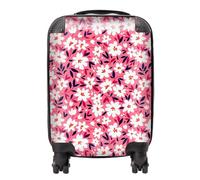 Small Cute White Flower Pattern Suitcase Warren Reed - Designer Pink Large