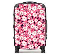 Warren Reed - Designer Small Cute White Flower Pattern Suitcase - Lightweight Hard Case, TSA Lock, 4 Spinner Wheels