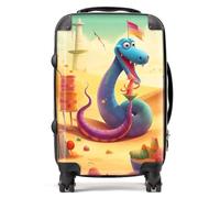 Warren Reed - Designer Snake On A Beach Holiday Suitcase Cabin, Multi
