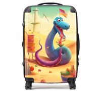 Snake On A Beach Holiday Suitcase Warren Reed - Designer Yellow Medium