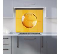 Warren Reed - Designer Solitary Yellow Bubble A Closer Look Kitchen Splashback W600Mm X H650Mm, Multi