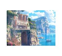 Warren Reed - Designer Sorrento By The Sea Chopping Board, Multi