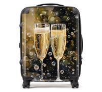 Warren Reed Designer Splashart Bubbly Champagne Flues Suitcase - Large