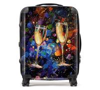 Warren Reed Designer Splashart Champagne Flutes Suitcase - Large