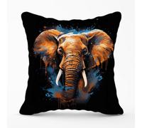 Warren Reed Designer Splashart Elephant Blue Outdoor Cushion 45Cm X 45Cm