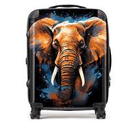 Warren Reed - Designer Splashart Elephant Blue Suitcase Large, Multi