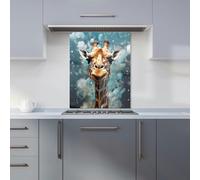 Warren Reed - Designer Splashart Giraffe Face Kitchen Splashback - W600mm x H750mm