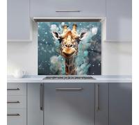 Warren Reed - Designer Splashart Giraffe Face Kitchen Splashback - W900mm x H750mm
