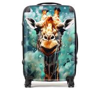 Warren Reed - Designer Splashart Giraffe Face Suitcase - Lightweight Hard Case, TSA Lock, 4 Spinner Wheels