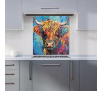 Warren Reed Designer Splashart Highland Cow Kitchen Splashback