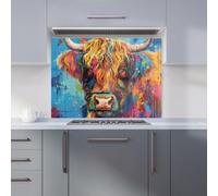 Warren Reed Designer Splashart Highland Cow Kitchen Splashback