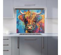 Warren Reed Designer Splashart Highland Cow Kitchen Splashback