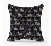Warren Reed Designer Spooky Haunted Houses Cushions 60Cm X 60Cm
