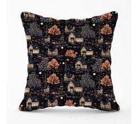 Warren Reed Designer Spooky Haunted Houses Pattern Cushions 45Cm X 45Cm