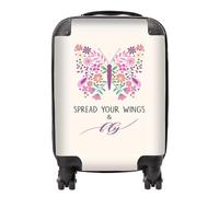 Warren Reed - Designer Spread Your Wings Suitcase - Lightweight Hard Case, TSA Lock, 4 Spinner Wheels