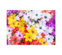Warren Reed - Designer Spring Flowers Glass Chopping Board, Yellow