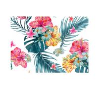 Warren Reed - Designer Spring Summer Flowers Glass Chopping Board, Green