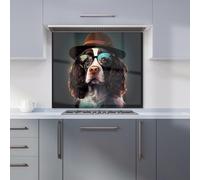 Warren Reed - Designer Springer Spaniel Dog Splashart Kitchen Splashback | Size: 900mm x 650mm Warren Reed - Designer Multicolor 900mm x 650mm