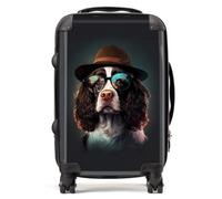 Warren Reed - Designer Springer Spaniel Dog Splashart Suitcase Cabin, Multi