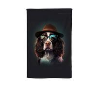 Warren Reed - Designer Springer Spaniel Dog Splashart Tea Towel Warren Reed - Designer Multicolor