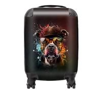 Staffordshire Bull Terrier Dog Splashart Suitcase Warren Reed - Designer Multi Mini Cabin