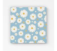 Warren Reed - Designer Summer Daisy Pattern Canvas in Blue | Size: w40 inch x h40 inch Warren Reed - Designer Blue w40 inch x h40 inch