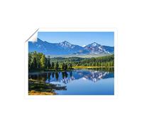 Warren Reed - Designer Summer Mountain Lake Unframed Art Print | Size: W24" x H36" Warren Reed - Designer Multicolor W24" x H36"
