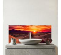 Warren Reed Designer Sunset In The Desert Glass Bathroom Splashback