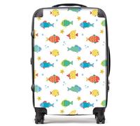 Warren Reed - Designer Swimming Fish Suitcase - Lightweight Hard Case, TSA Lock, 4 Spinner Wheels